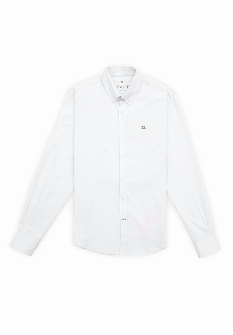 Camisa Oxford Lycra Blanco