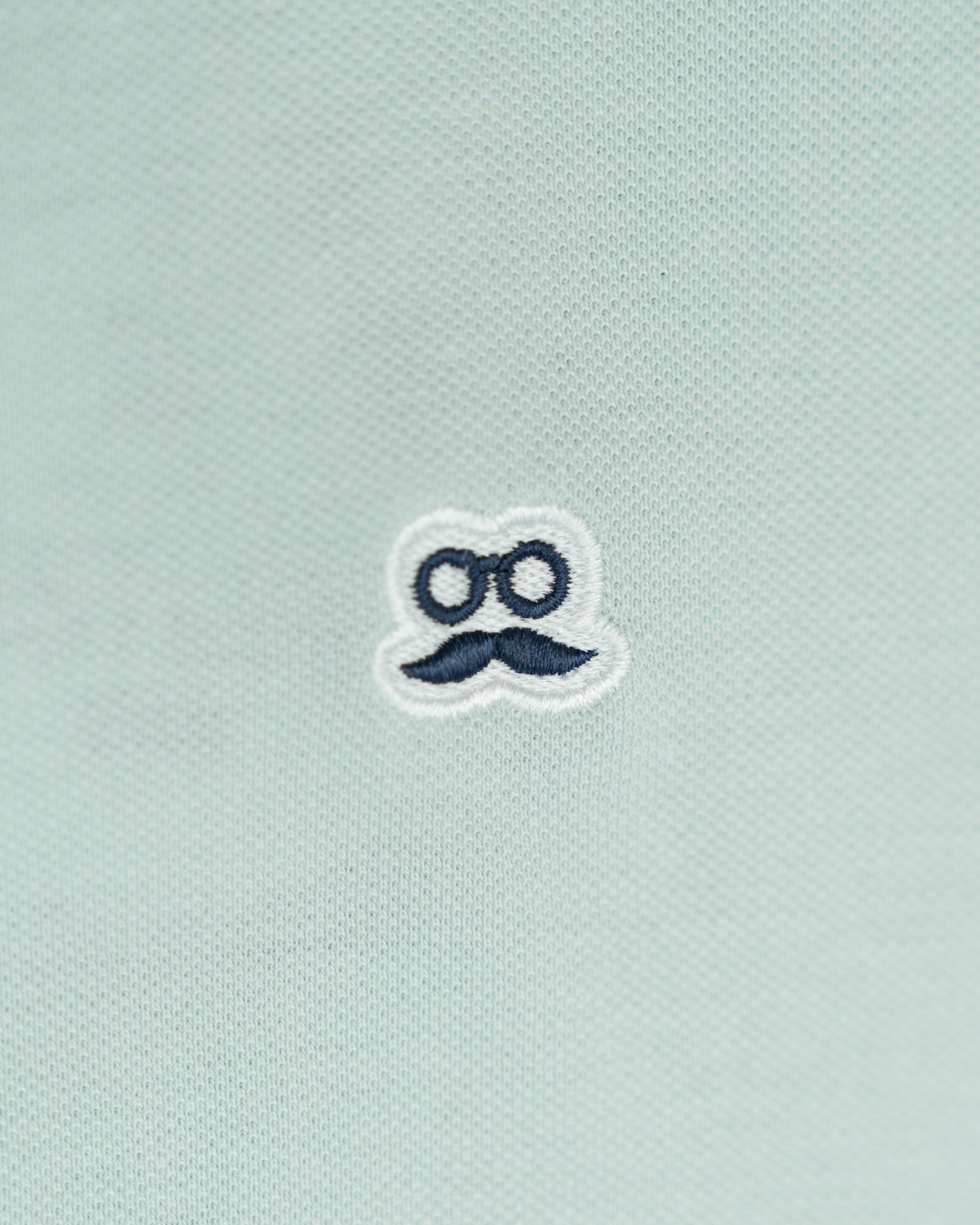 Polo Oversize Parche Azul Pastel