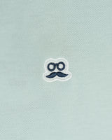 Polo Oversize Parche Azul Pastel