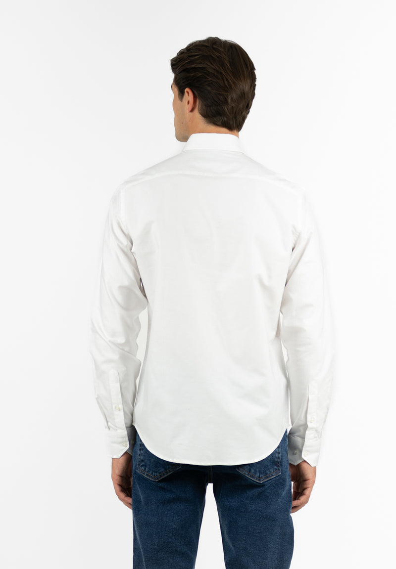 Camisa Manga Larga Oxford Blanca