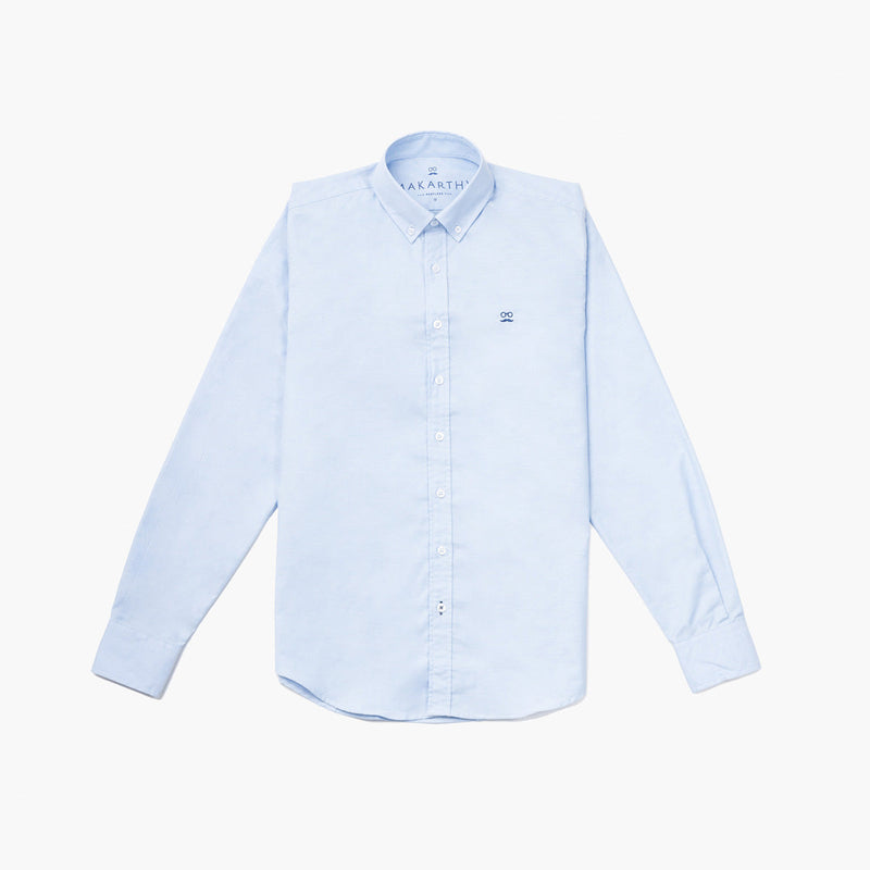 Camisa Oxford Celeste