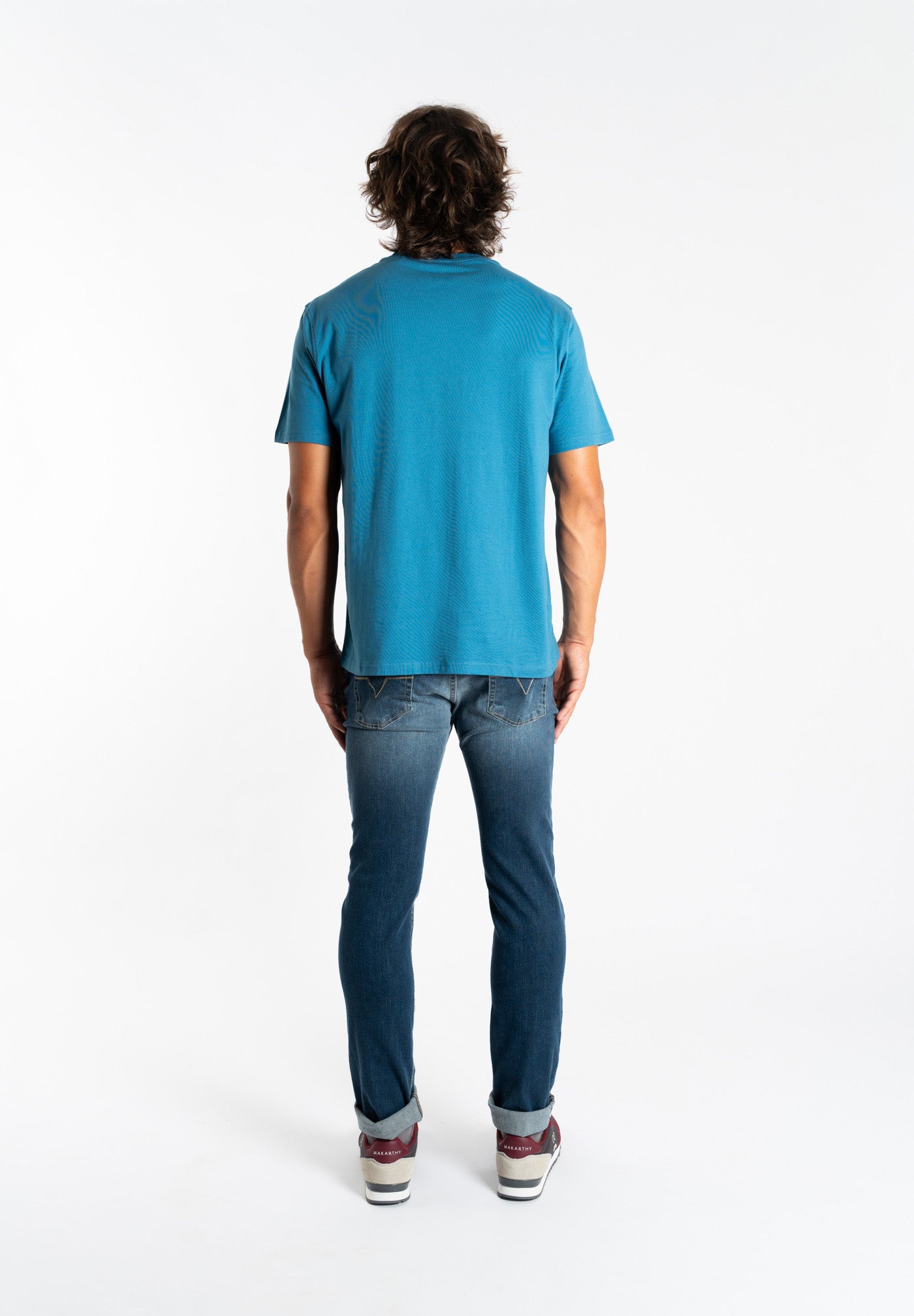 Pantalon Fit Denim Marino