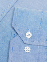 Camisa Cuello Botón Oxford Azul