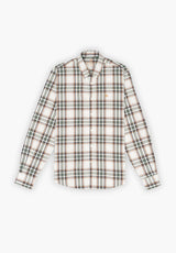 Village Plaid Shirt Gray and Caramel
