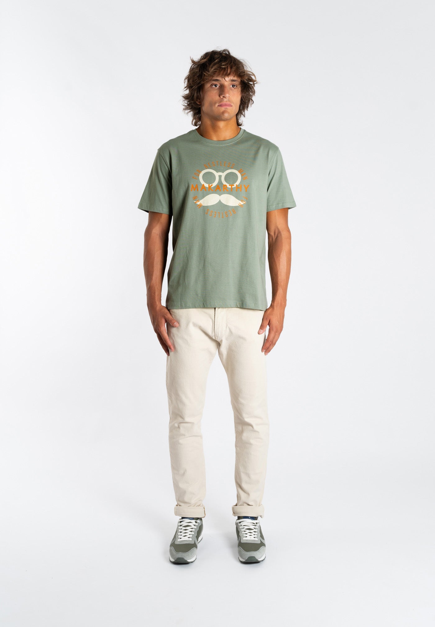 Big Logo Khaki T-Shirt