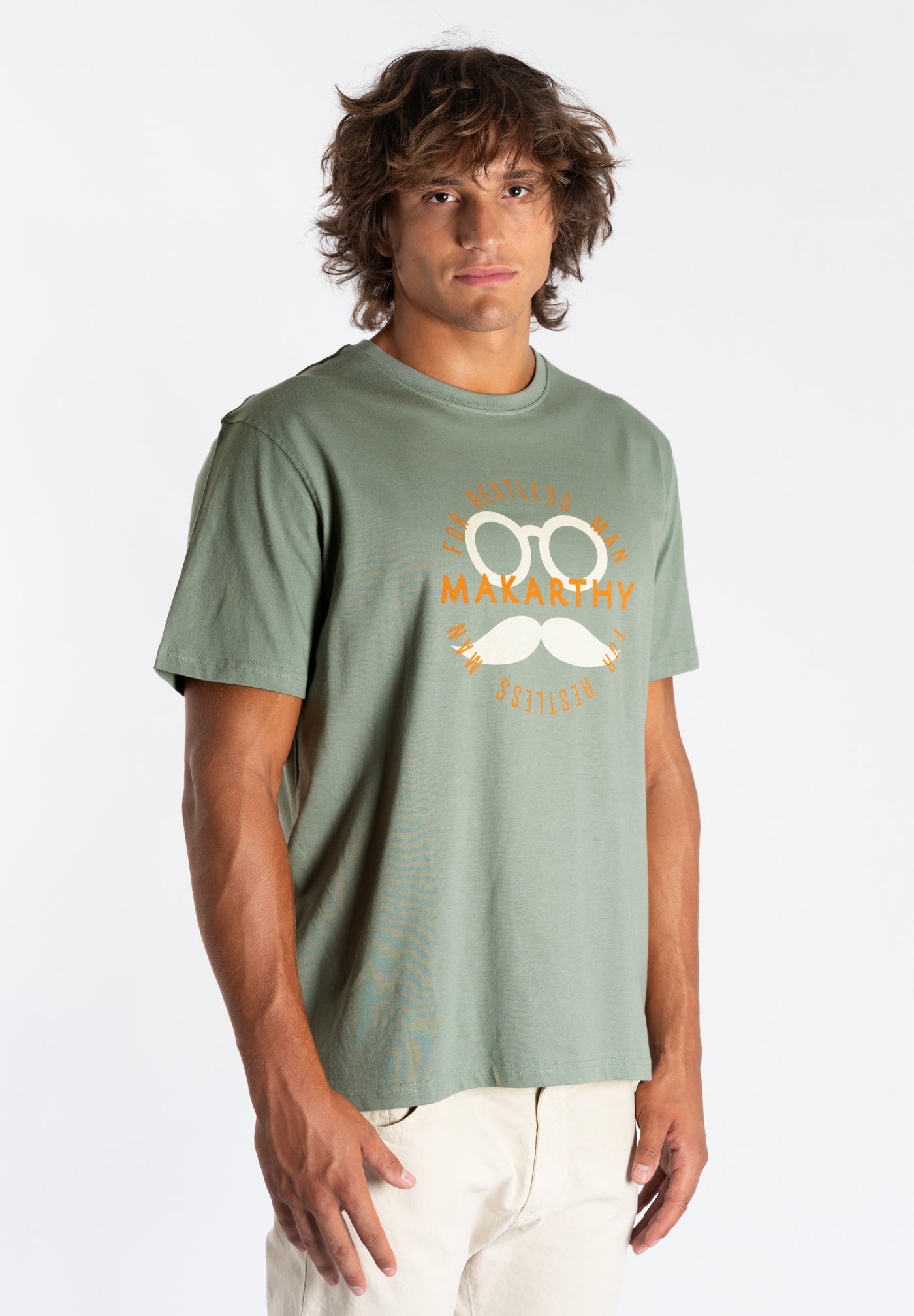 Big Logo Khaki T-Shirt