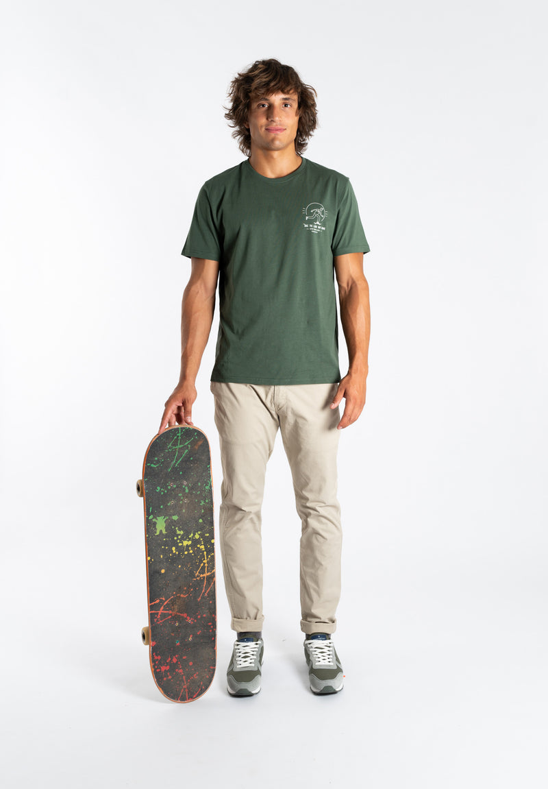 Camiseta Graphic Verde Oscuro