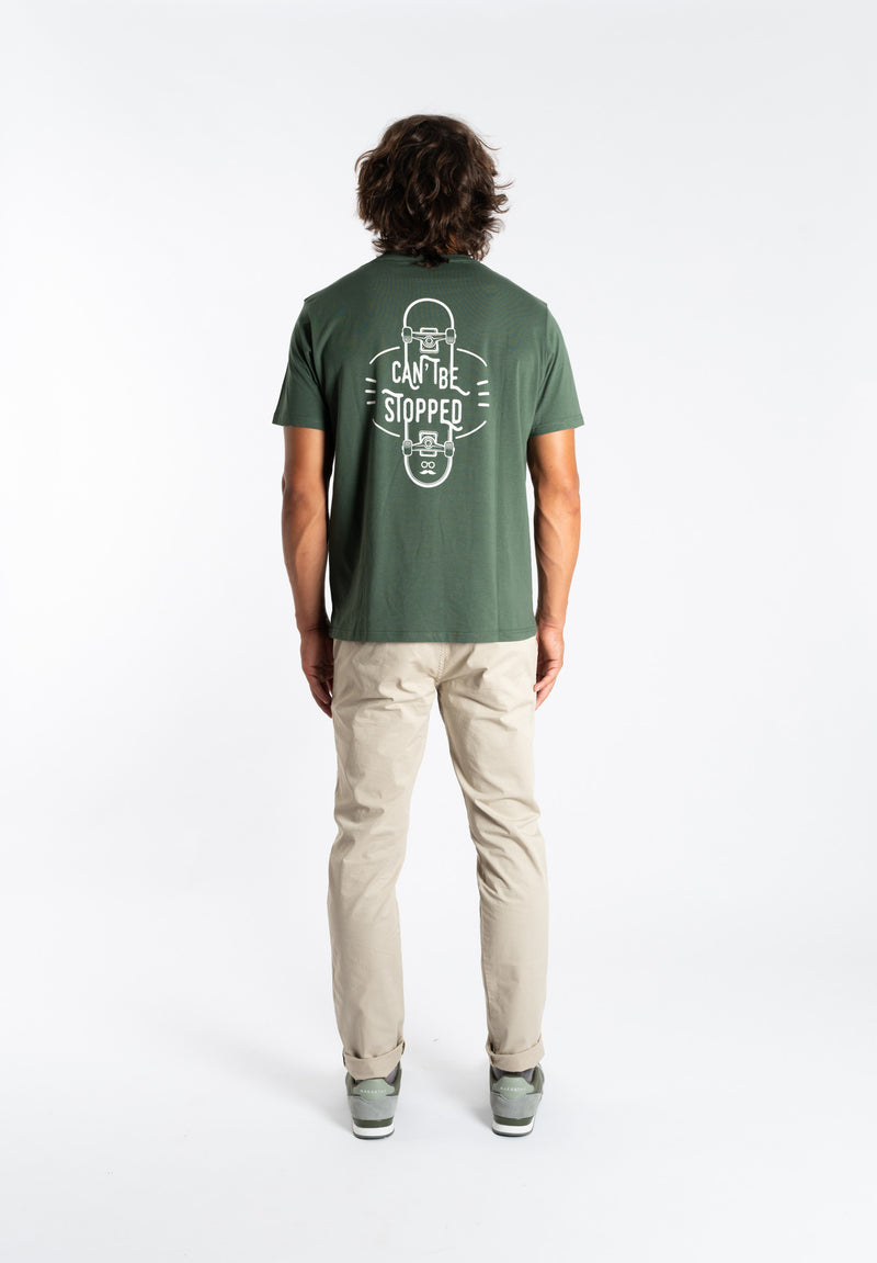 Camiseta Graphic Verde Oscuro