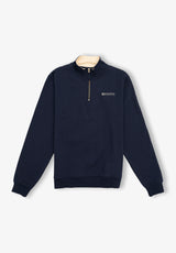 Navy High Neck Sweatshirt