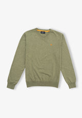 Khaki V-Neck Jumper