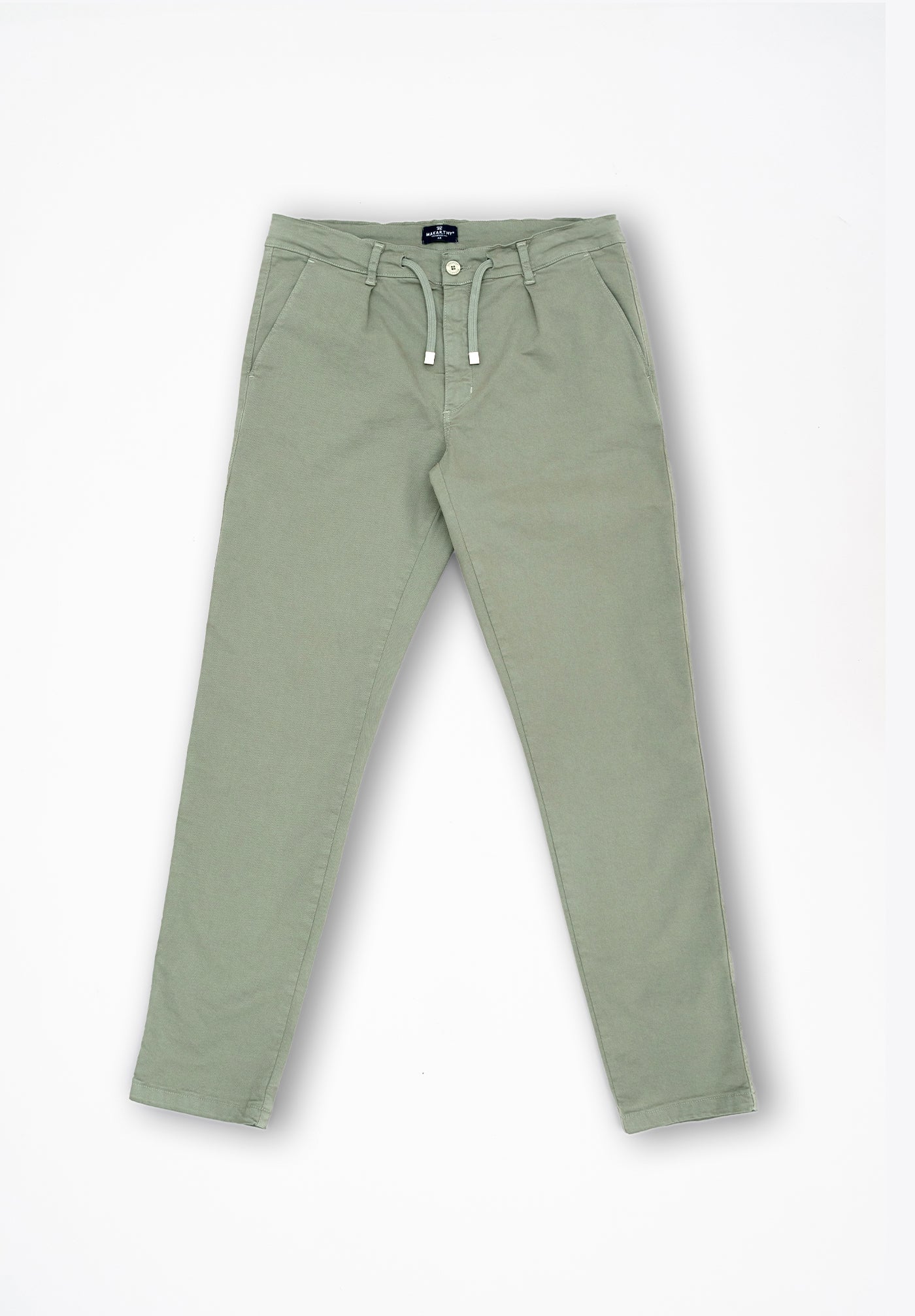 Khaki Drawstring Chino Pants