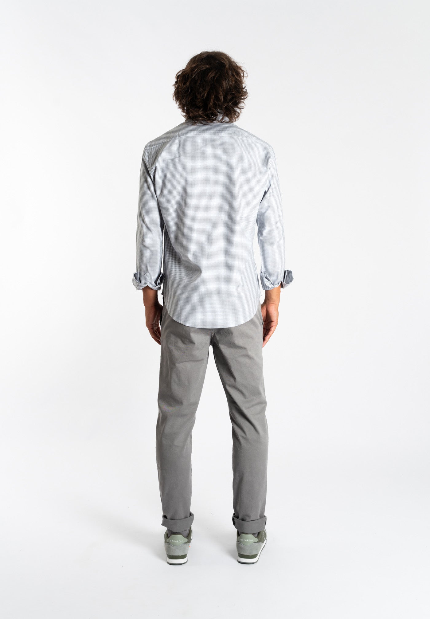 Ash Gray Drawstring Chino Pants
