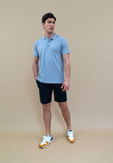 Navy Linen Bermuda Shorts