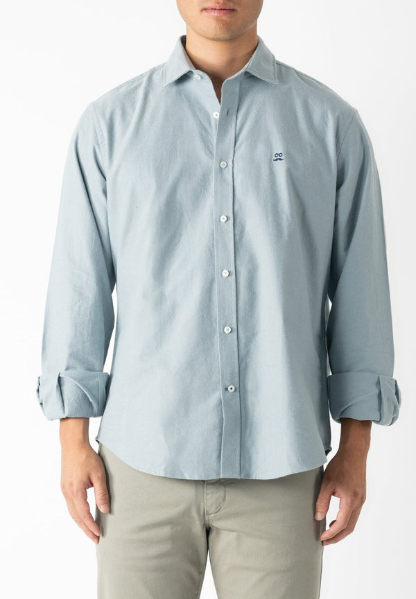 Camisa Oxford Brushed Dark Green