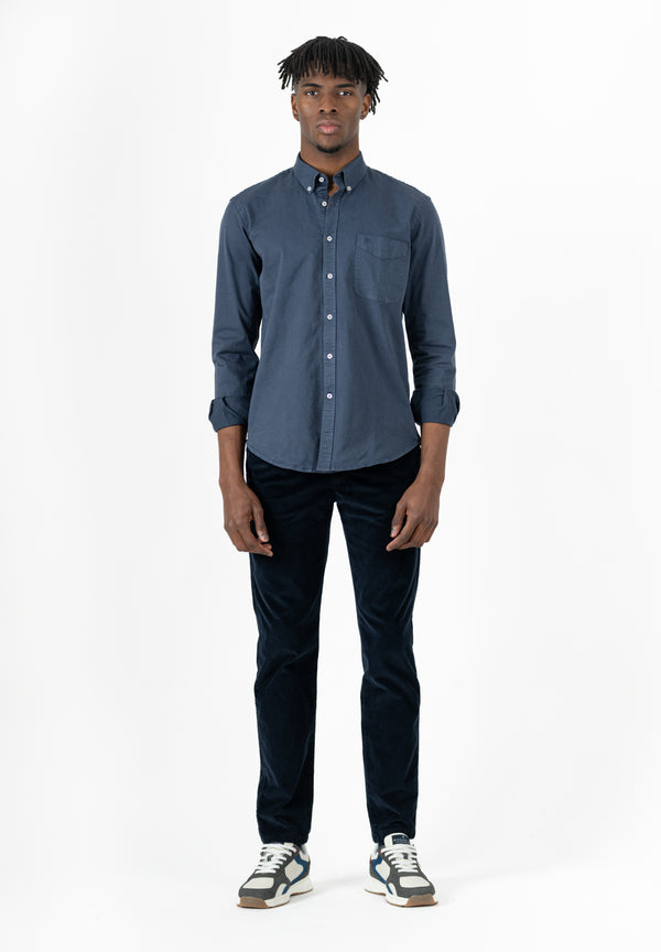 Camisa Sarga Garment Índigo