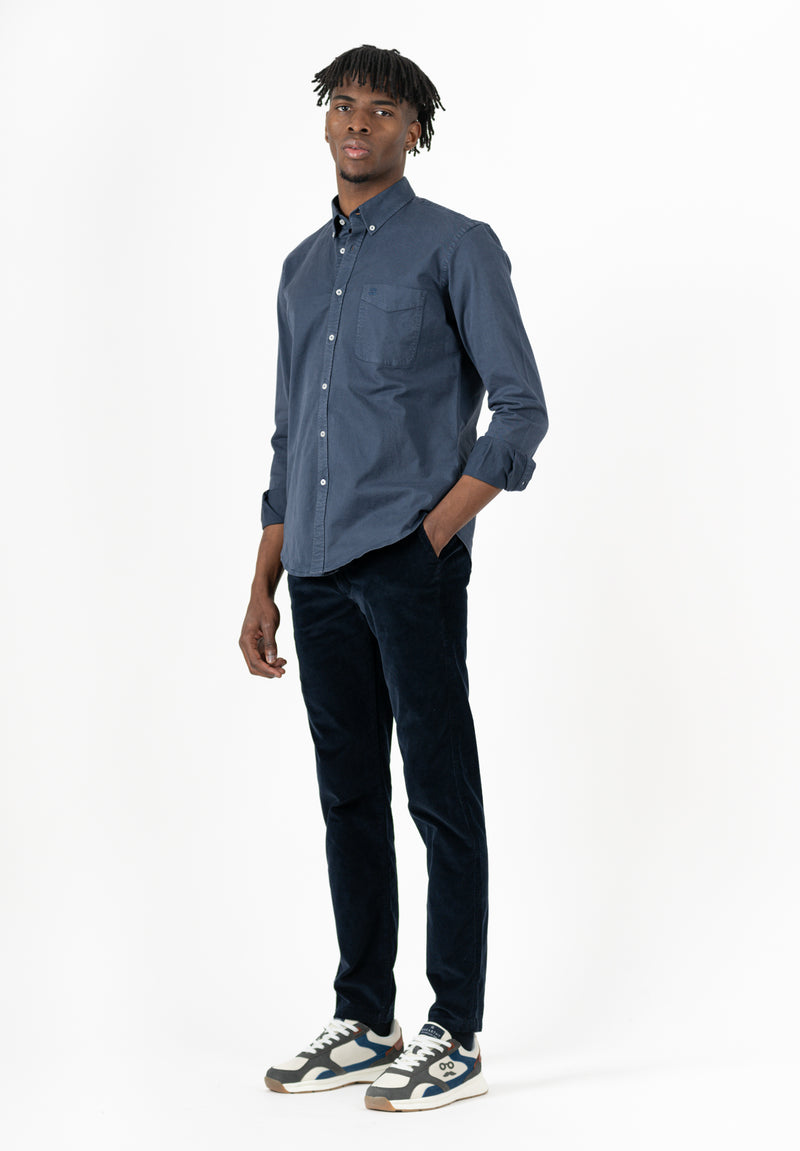 Camisa Sarga Garment Índigo