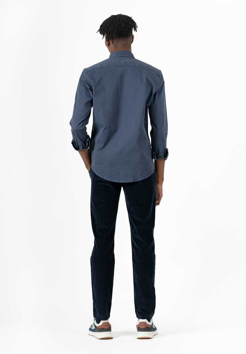 Camisa Sarga Garment Índigo