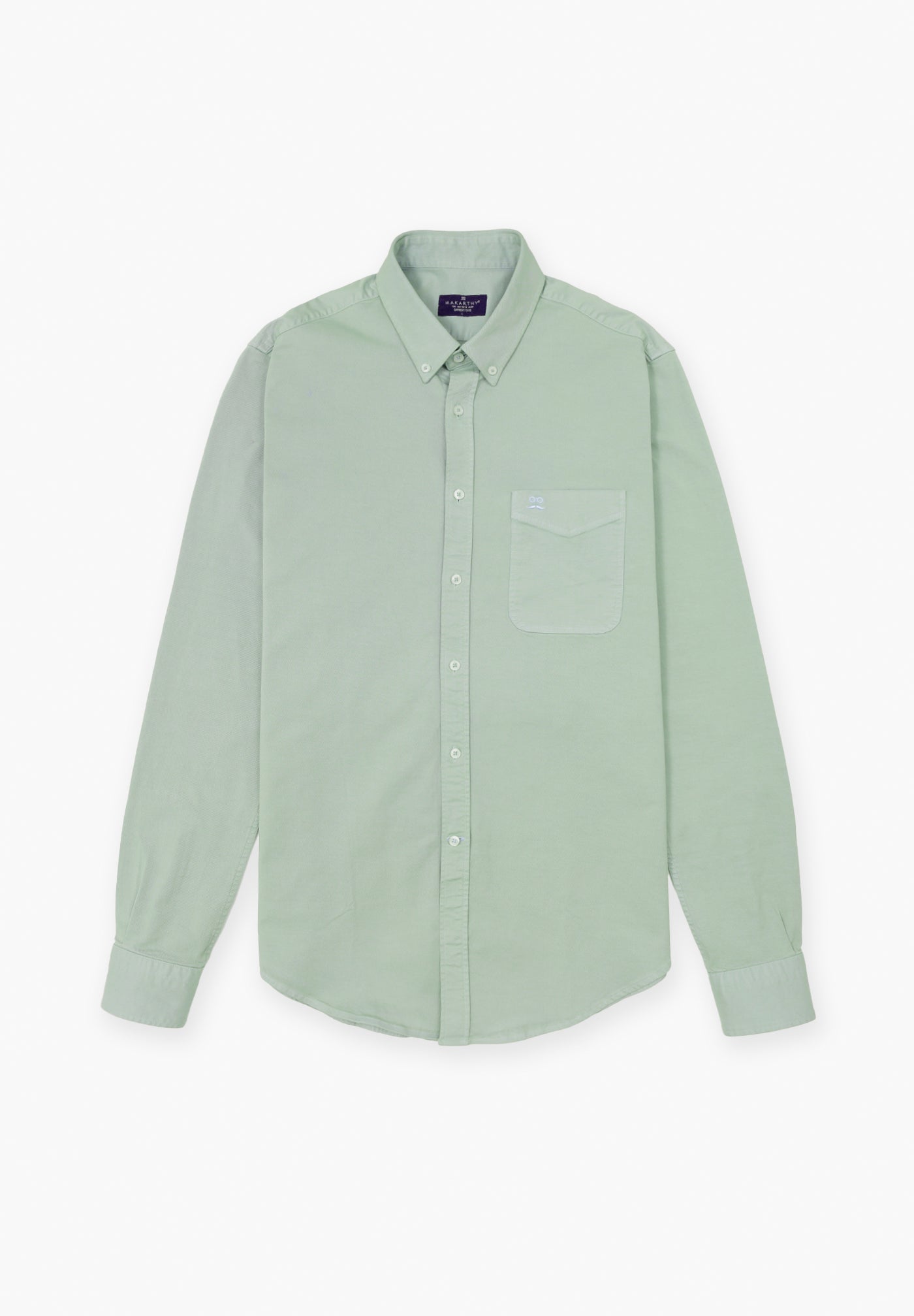 Olive Twill Button-Down Shirt