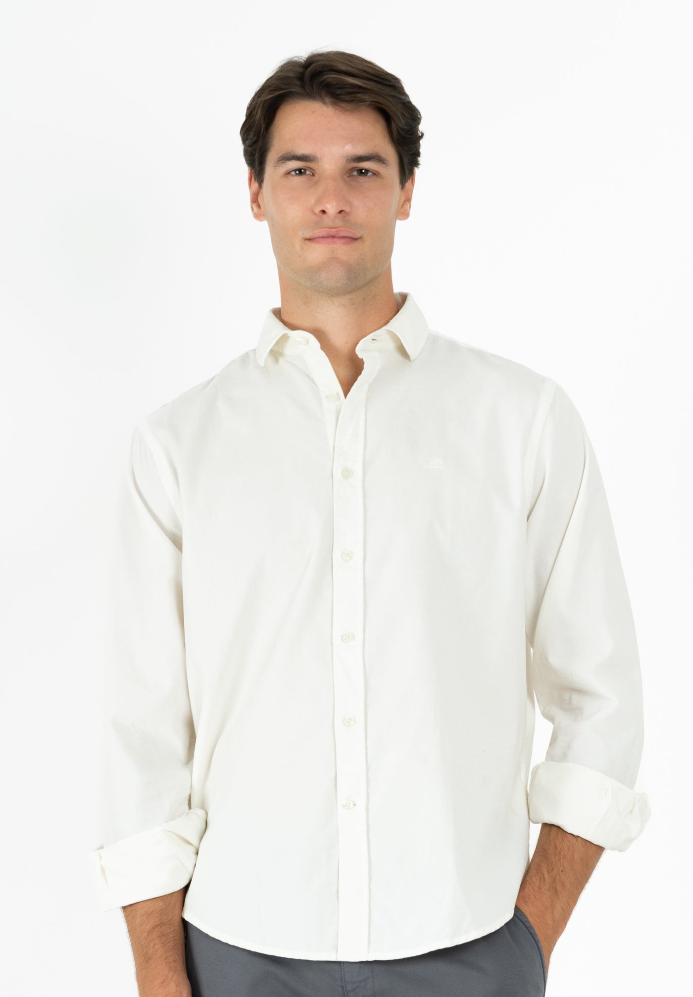 Corduroy Shirt Garment White