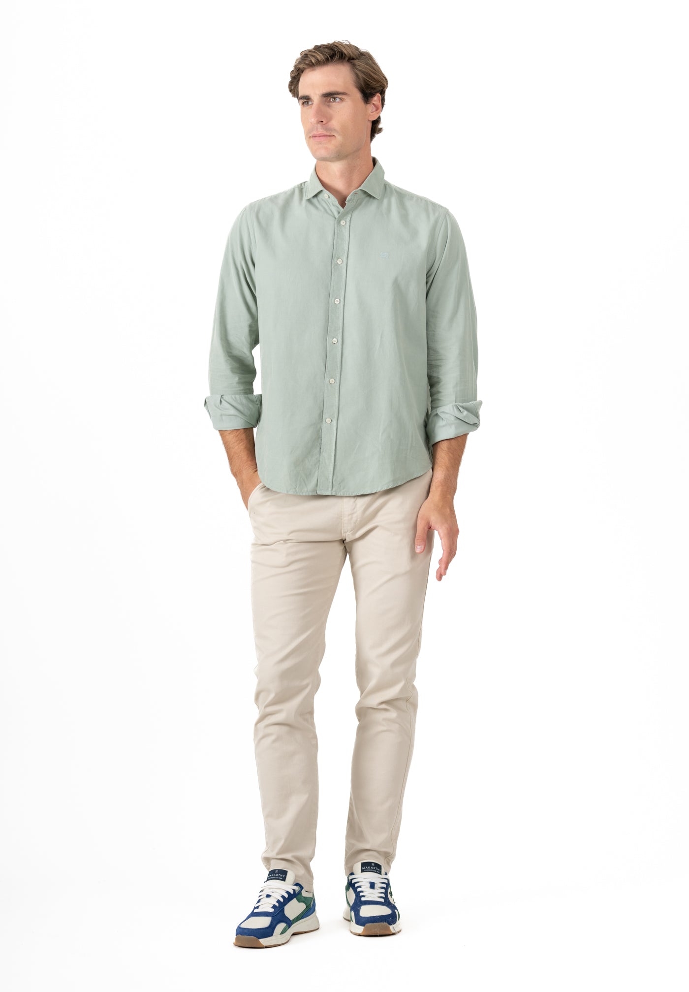 Olive Corduroy Garment Shirt
