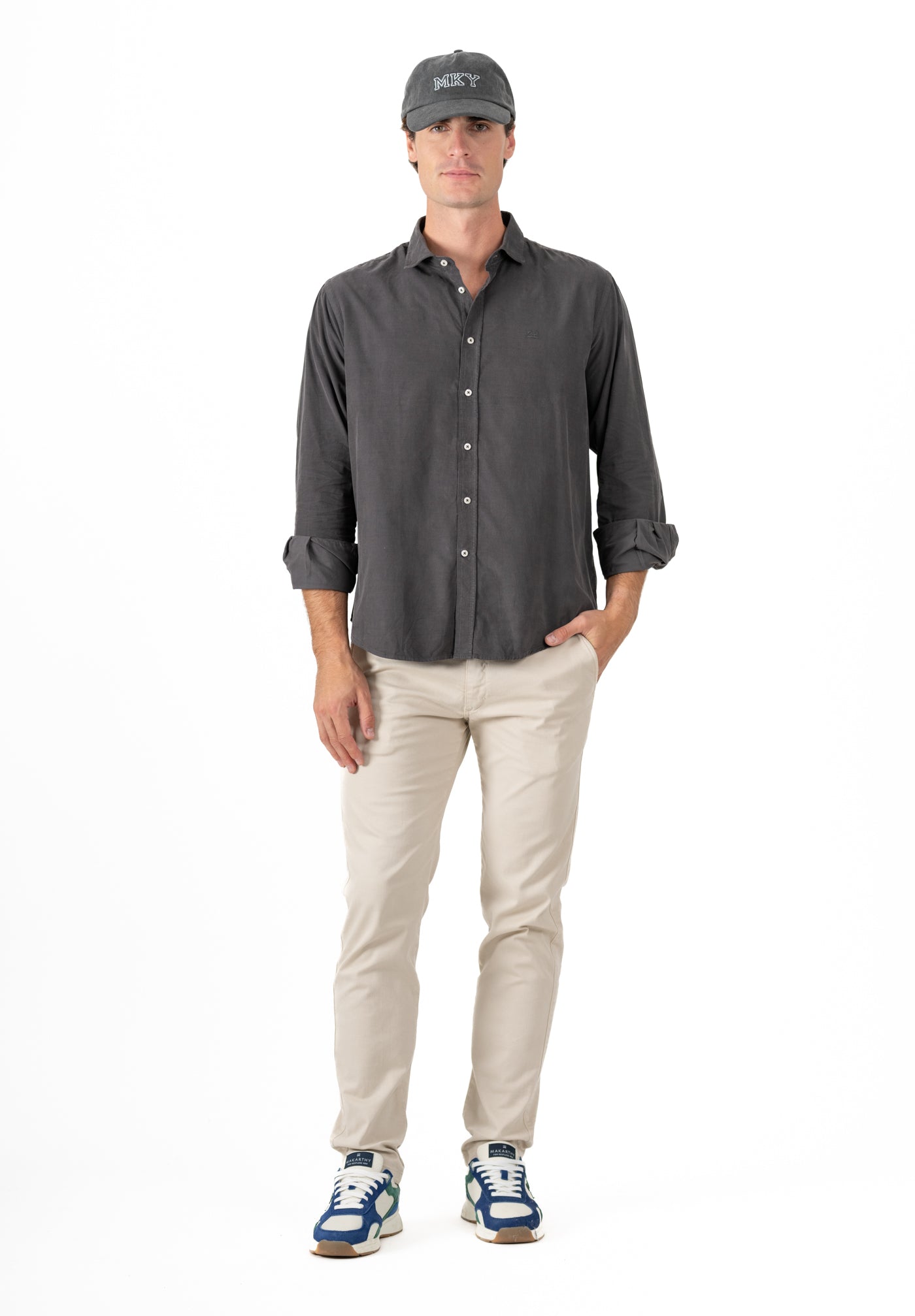 Dark Grey Corduroy Shirt