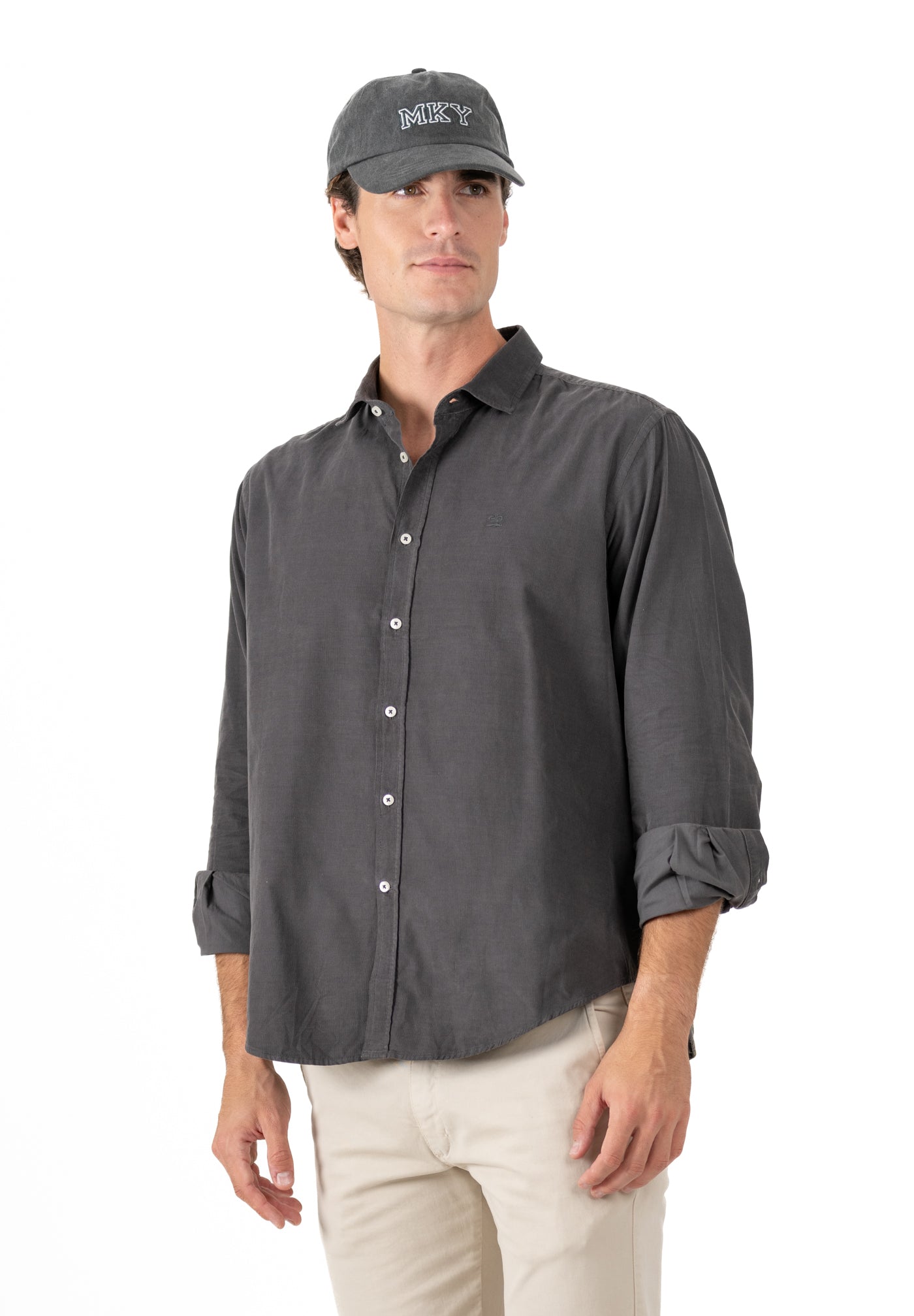 Dark Grey Corduroy Shirt