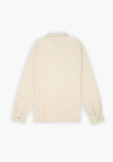 Beige Rivet Twill Overshirt