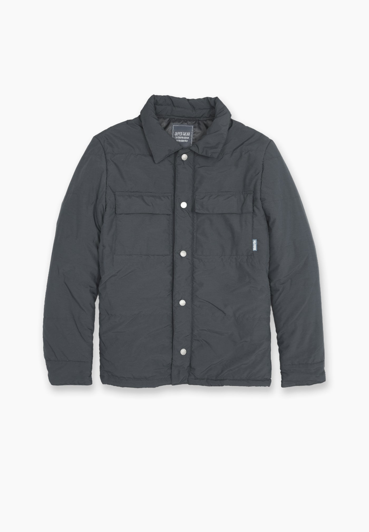 Dark Grey Quilted Overshirt