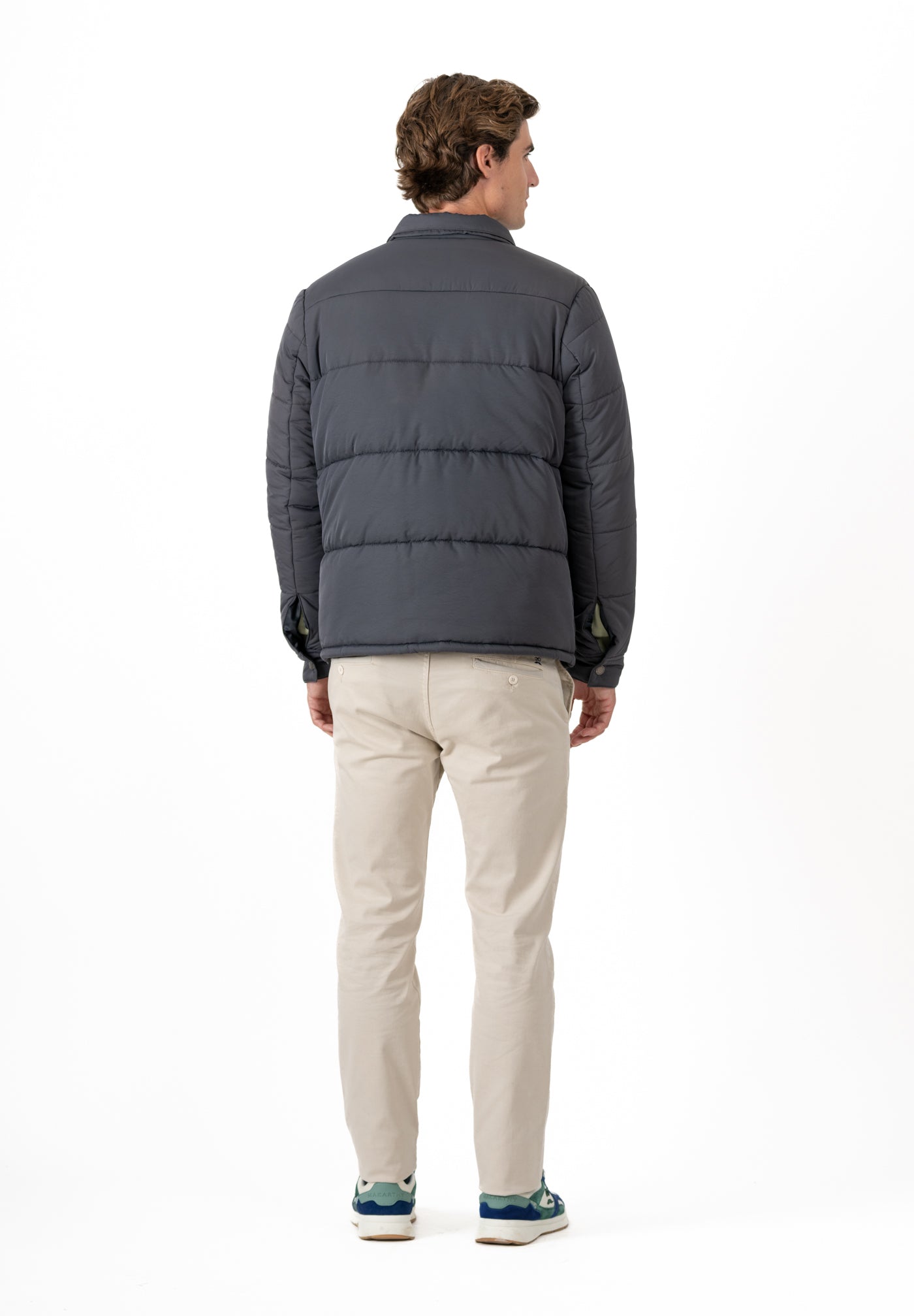 Dark Grey Quilted Overshirt