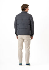 Dark Grey Quilted Overshirt