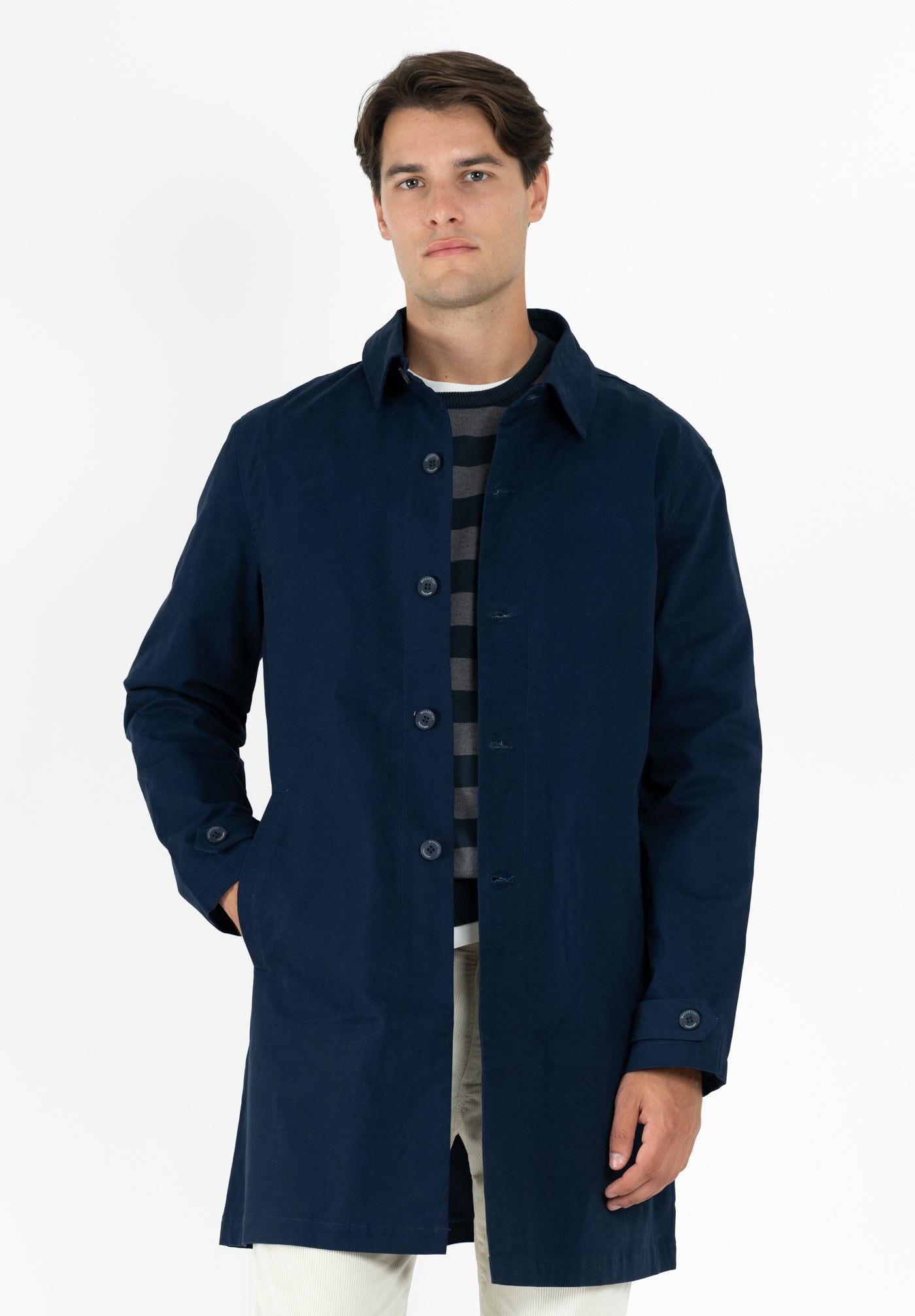 Navy Button Duffle Coat