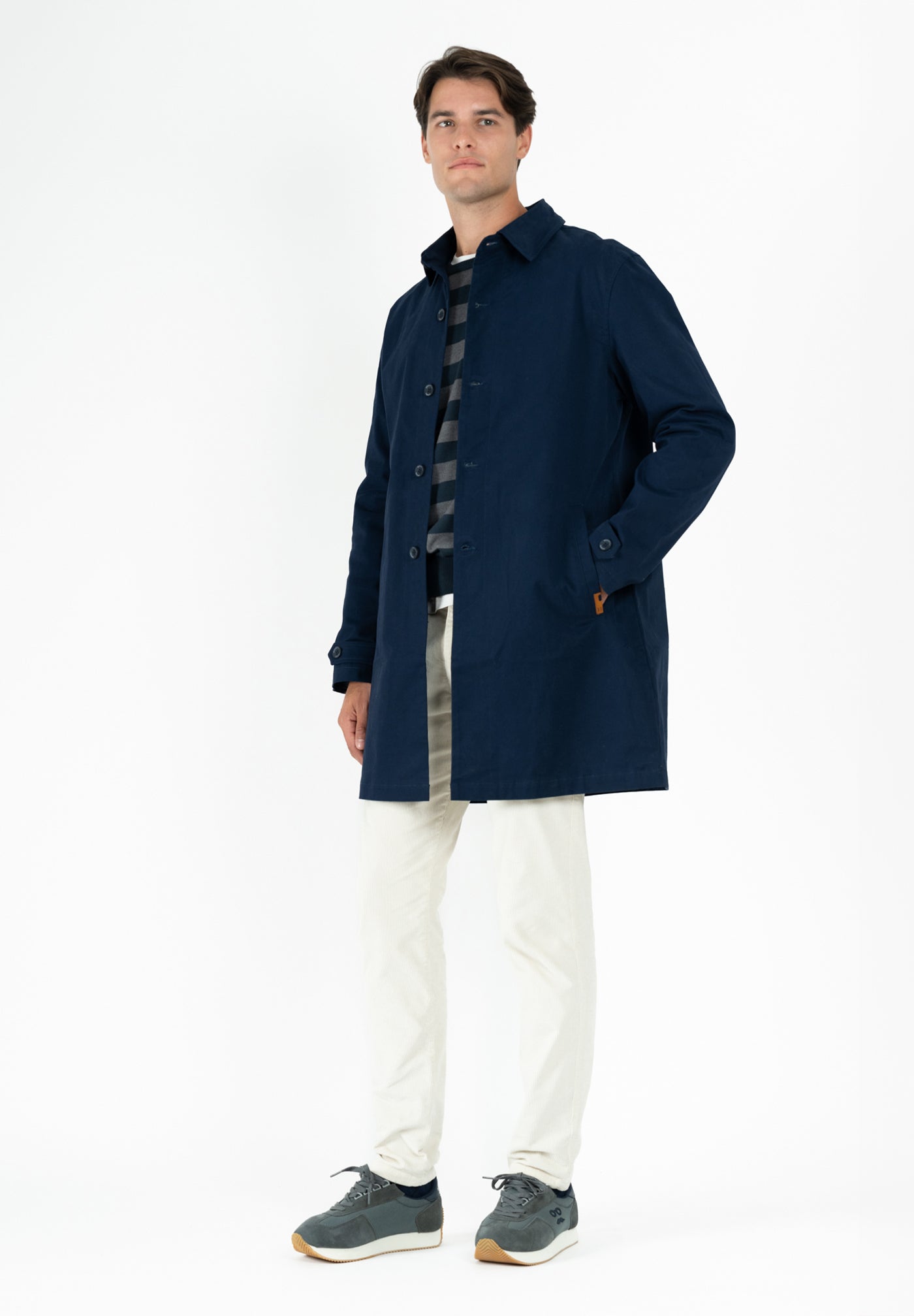 Navy Button Duffle Coat