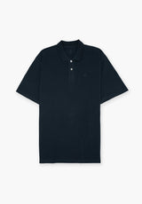 Petrol Blue Classic Oversized Polo Shirt