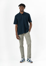 Petrol Blue Classic Oversized Polo Shirt