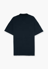 Petrol Blue Classic Oversized Polo Shirt