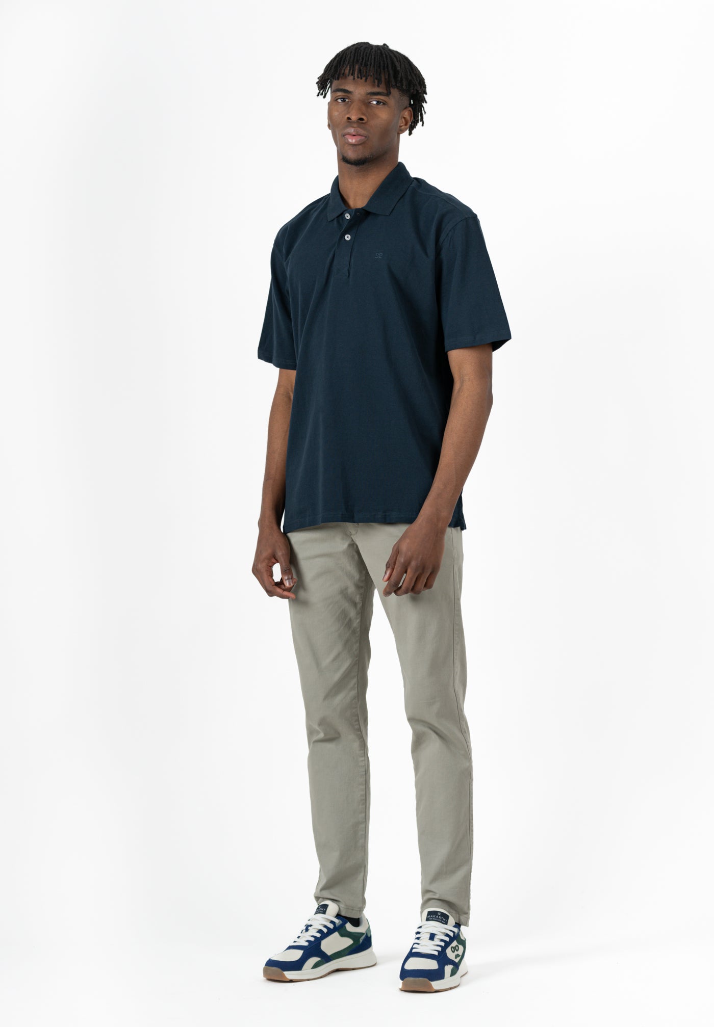 Petrol Blue Classic Oversized Polo Shirt