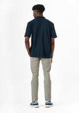 Petrol Blue Classic Oversized Polo Shirt