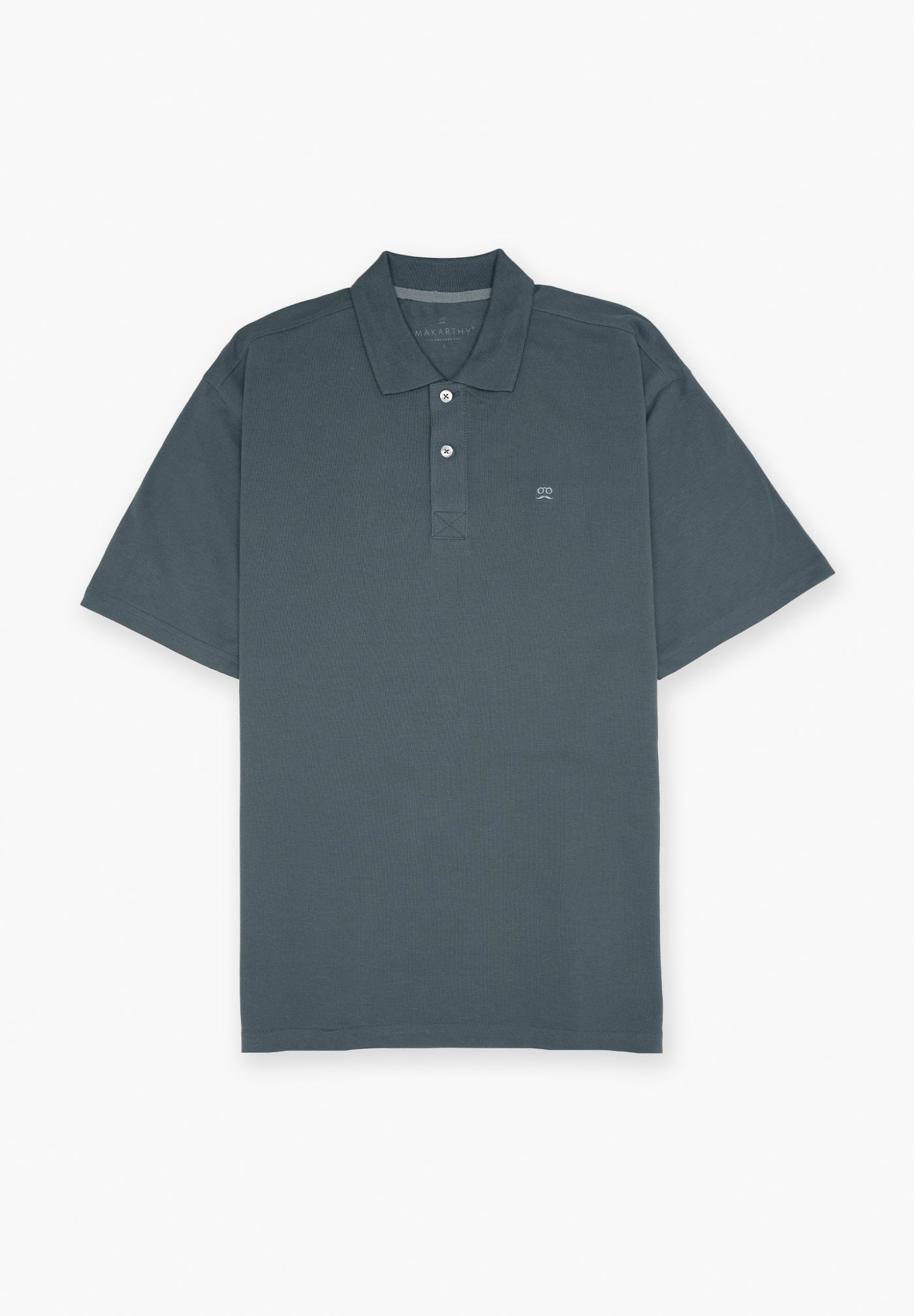 Polo Clásico Oversize Gris Oscuro
