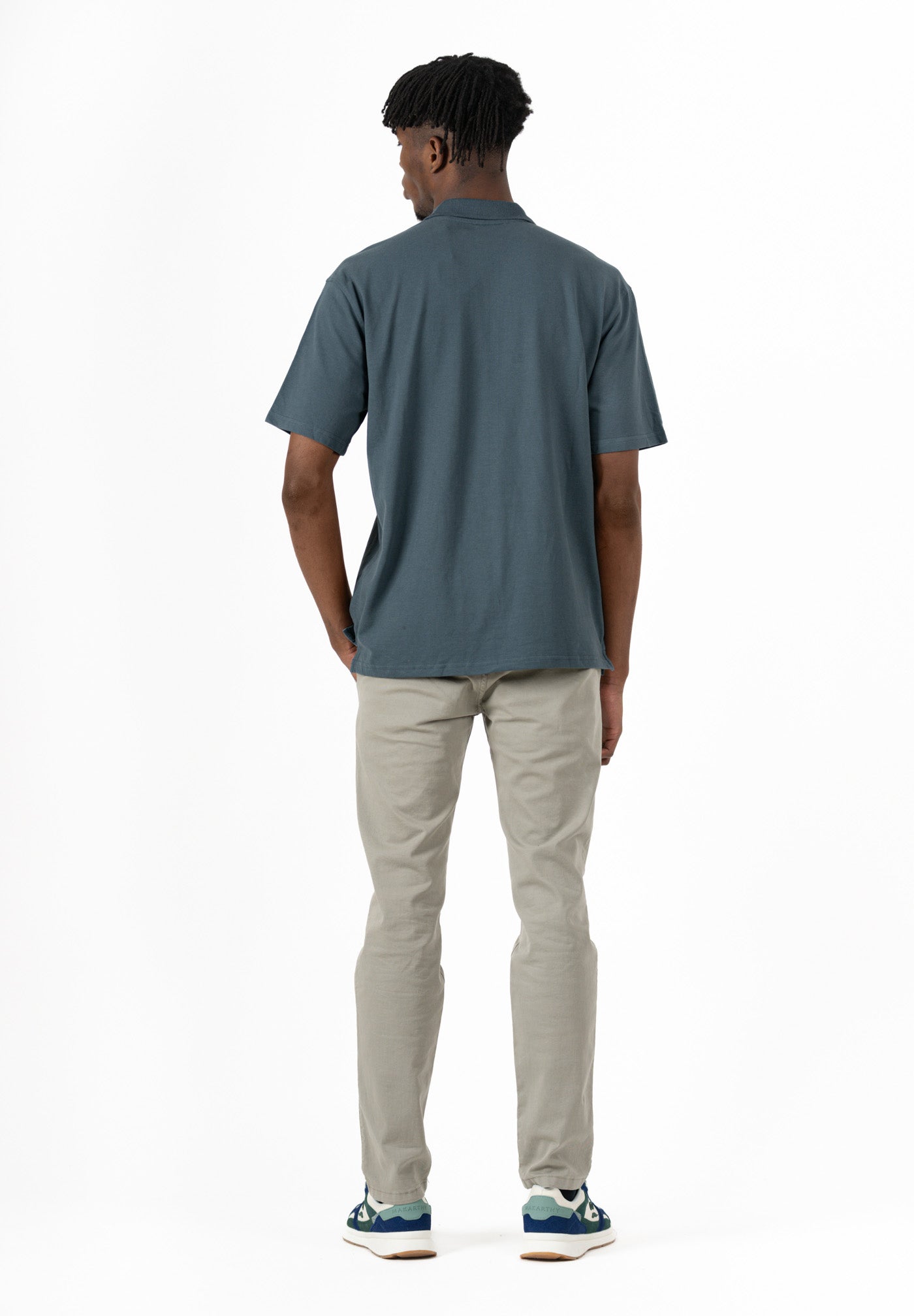 Polo Clásico Oversize Gris Oscuro