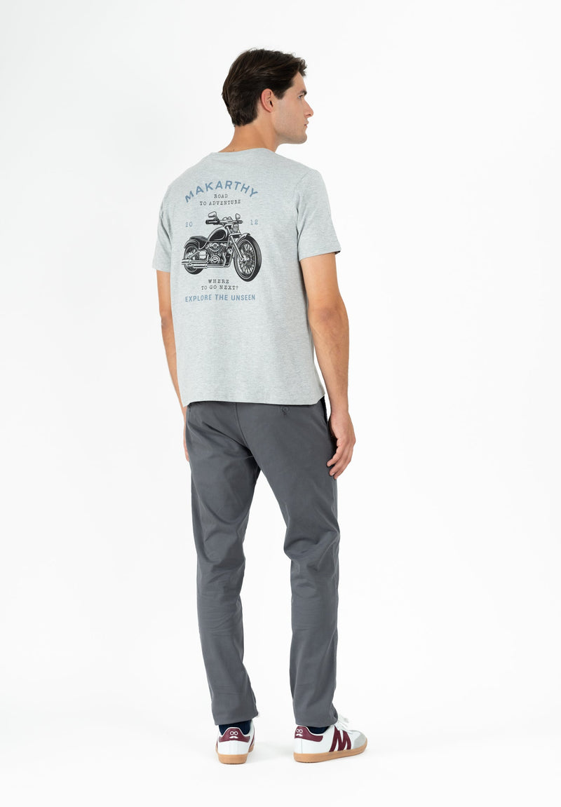 Camiseta Motorcycle Gris