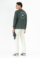 Dark Grey Casual Long Patch T-Shirt