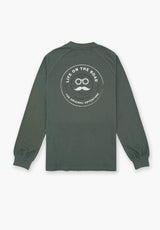 Dark Grey Casual Long Patch T-Shirt