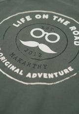 Dark Grey Casual Long Patch T-Shirt