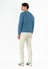 Indigo V-Neck Jumper
