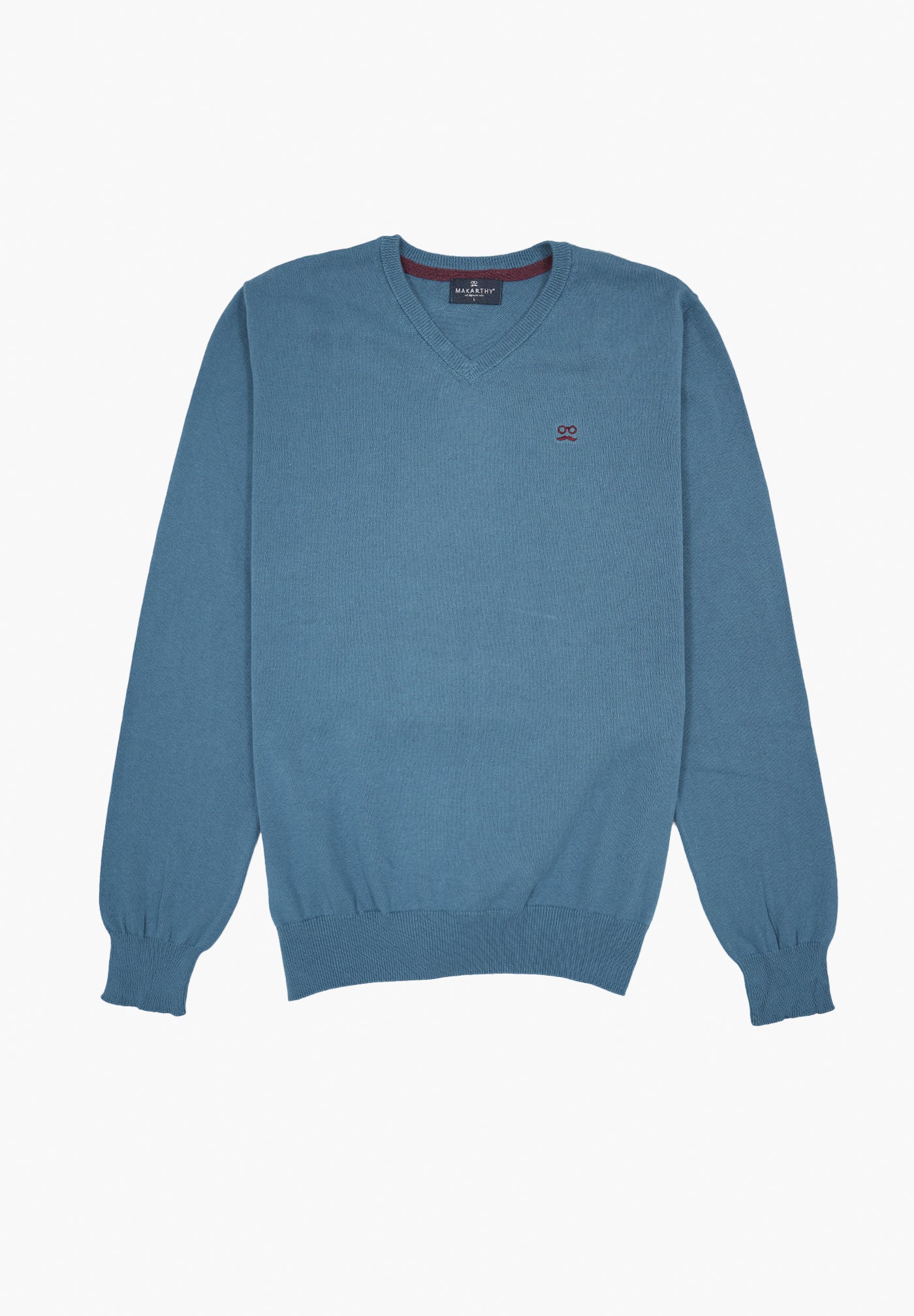 Indigo V-Neck Jumper