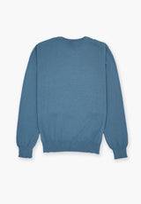 Indigo V-Neck Jumper