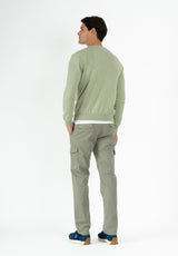 Olive V-Neck Jumper
