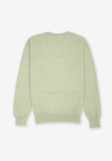 Olive V-Neck Jumper