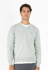 Gray V-Neck Sweater