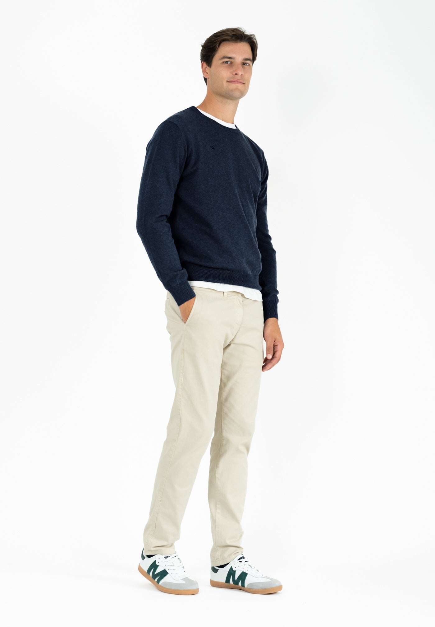 Petrol Blue Crew Neck Jumper